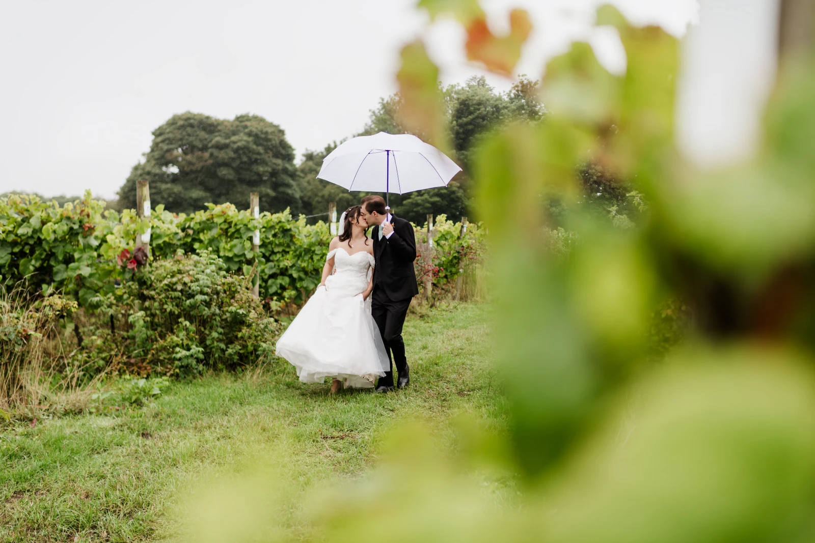 Eve and Sam on their wedding day